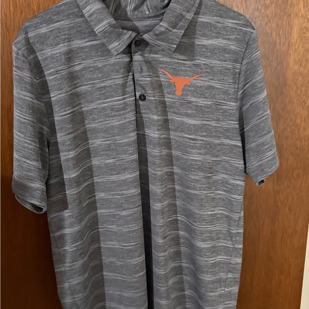 Gray and Orange Polo Shirt with Texas Longhorns Logo
